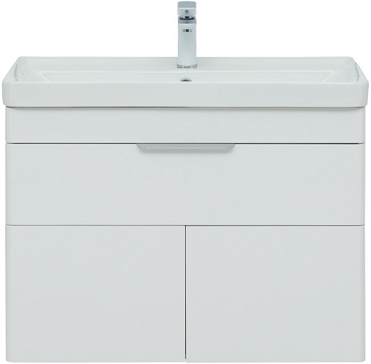 Aquanet Мебель для ванной Ирис New 80 подвесная белая глянцевая – картинка-5