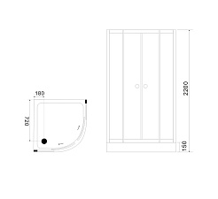 Black&White Душевая кабина Galaxy G5701 – фотография-6