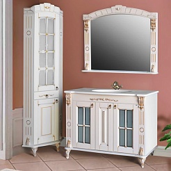 Атолл Мебель для ванной Александрия 100 K dorato – фотография-1