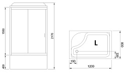 Royal Bath Душевая кабина RB 8120BP1-M-CH левая – фотография-4
