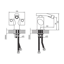 Iddis Смеситель для биде VICO 49164X4 – фотография-6
