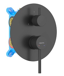 Aquatek Смеситель для душа и ванны Европа AQ1347MB матовый черный – фотография-1