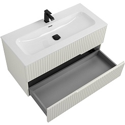 Cezares Тумба под раковину Duet-N 100 подвесная альпака брашированная – фотография-3