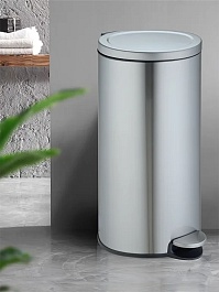 WeltWasser Ведро для мусора WW Lora MT 30L сталь матовая – фотография-2