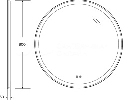 BelBagno Зеркало SPC-RNG-800-LED-TCH-SND – фотография-8