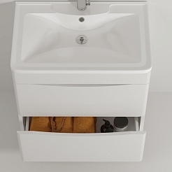 Водолей Тумба с раковиной Адель 60 белая – фотография-6