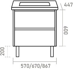 Misty Тумба под раковину Мускат 60 дуб галифакс белый/белая – фотография-6