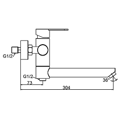 Frap Смеситель для ванны H801 F32801 сатин – фотография-3