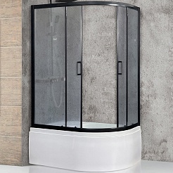 Royal Bath Душевой уголок RB 8120BK-C-BL 120х80х200 L – фотография-1