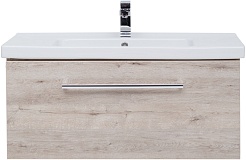 Dreja Тумба с раковиной Big Inn 80 подвесная дуб кантри – фотография-3