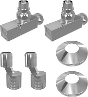 Lemark Комплект подключения Lemark LM03412S для водяных полотенцесушителей хром