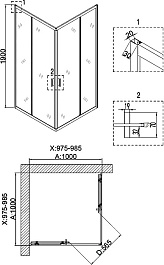 Niagara Душевой уголок Nova NG-6809-08 Black – фотография-2