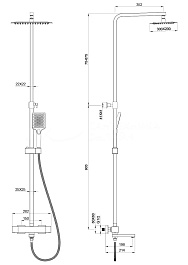 Oliveeka Душевая система D OL-739901-BN никель матовый – фотография-2