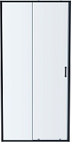Aquatek Душевая дверь в нишу Ария 100x200 AQ ARI RA 10020BL профиль черный стекло прозрачное