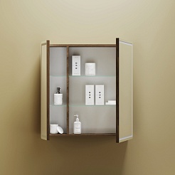 Sancos Зеркало-шкаф Mirror 70 с подсветкой MI70ECH дуб чарльстон – фотография-4