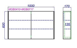 Aqwella Комплект мебели Mobi 100 дуб балтийский – фотография-3