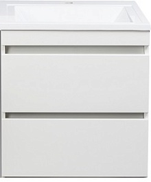 Style Line Мебель для ванной Даллас 120 Люкс L, белая PLUS подвесная – фотография-11