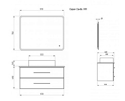 ASB-Woodline Мебель для ванной Санди 100 – фотография-4