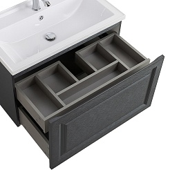 Cezares Тумба с раковиной Giubileo 80 подвесная титан – фотография-4