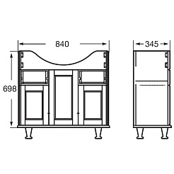 Roca Комплект мебели America 85, орех – фотография-5