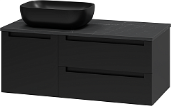 Brevita Мебель для ванной Cargo 100 подвесная черная матовая – фотография-6