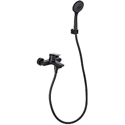 Aquatek Смеситель для ванны с душем Вега AQ1040MB матовый черный – фотография-2