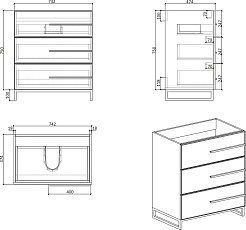 Parly Тумба с раковиной Bella T75 белая – фотография-5
