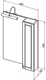 Aquanet Зеркальный шкаф "Честер 60" белый/серебро – фотография-4