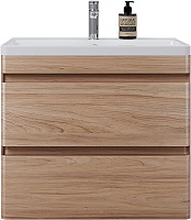 Style Line Тумба под раковину Атлантика 70 Люкс Plus подвесная ясень перламутр