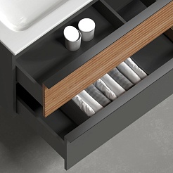 Sancos Тумба под раковину Delta 100 R дуб красный/графит – фотография-6