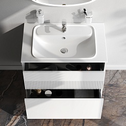 Am.Pm Мебель для ванной Func 80 подвесная белая матовая – фотография-4