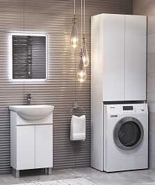 Vigo Шкаф пенал Wing 640 под стиральную машину белый – фотография-6