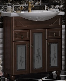 Opadiris Тумба с раковиной Тибет 75 нагал, с художественным стеклом – фотография-1