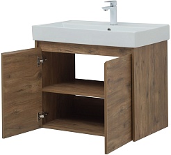 Aquanet Тумба под раковину Nova Lite 75 2 дверцы подвесная дуб рустикальный – фотография-8