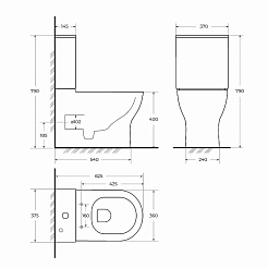 BelBagno Чаша унитаза Energia BB8134CPR/SC с сиденьем – фотография-4