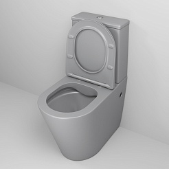 Grossman Унитаз компакт Color GR-4480GLMS светло-серый матовый – фотография-6