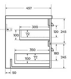 BelBagno Мебель для ванной Eco Cer-N 100 CZR-8073-100 sapfiro ручки сатин – фотография-9