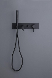 Allen Brau Смеситель для ванны с душем Priority 5.31006-31 (с внутренней частью) черный матовый – фотография-6