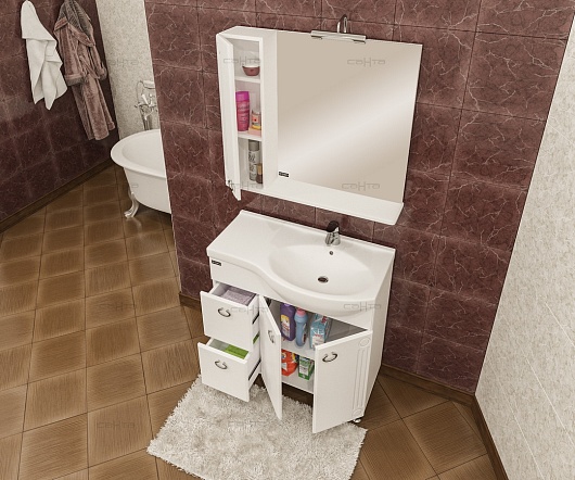 СанТа Мебель для ванной Коралл 83 L – картинка-3