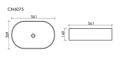 Ceramicanova Мебельная раковина Element 56 CN6075 белая – фотография-4