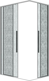Grossman  Душевой уголок Galaxy 120x80x195 профиль хром стекло шиншилла – фотография-2