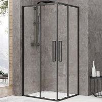 Black&White Душевой уголок Stellar Wind S872 Black 100x100