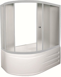 1Marka Шторка для ванны Catania 160x100x140 хром – фотография-2