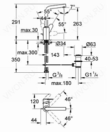 Grohe Смеситель "Eurodisc Cosmopolitan 23054002" – фотография-2