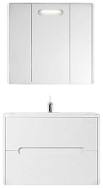 Водолей Мебель для ванной "Флорена 80" подвесная белая – фотография-1