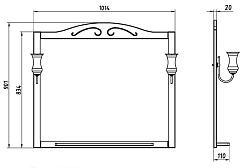 ASB-Woodline Зеркало для ванной Флоренция 105 бук тироль, массив ясеня – фотография-7