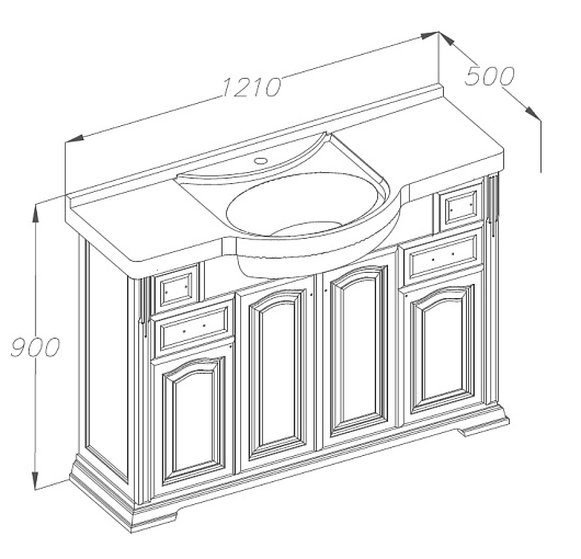 Opadiris Мебель для ванной "Риспекто 120" нагал – фотография-4