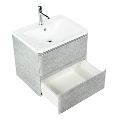 BelBagno Тумба под раковину Albano 60 подвесная Cemento Verona Grigio – фотография-5