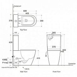 Aquanet Чаша унитаза Rimless Cetus-C1 BL-102N-TPT – фотография-9