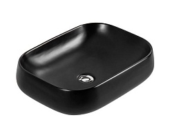 Aquatek Накладная раковина 56/42 AQ5526-MB матовая черная – фотография-1